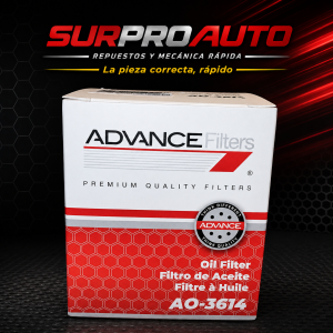Filtro Aceite Gran Vitara/ Suzuki/ S -Cross/ Forza/ Terios/ Foton Bentura AO-3614 P3-F4-A